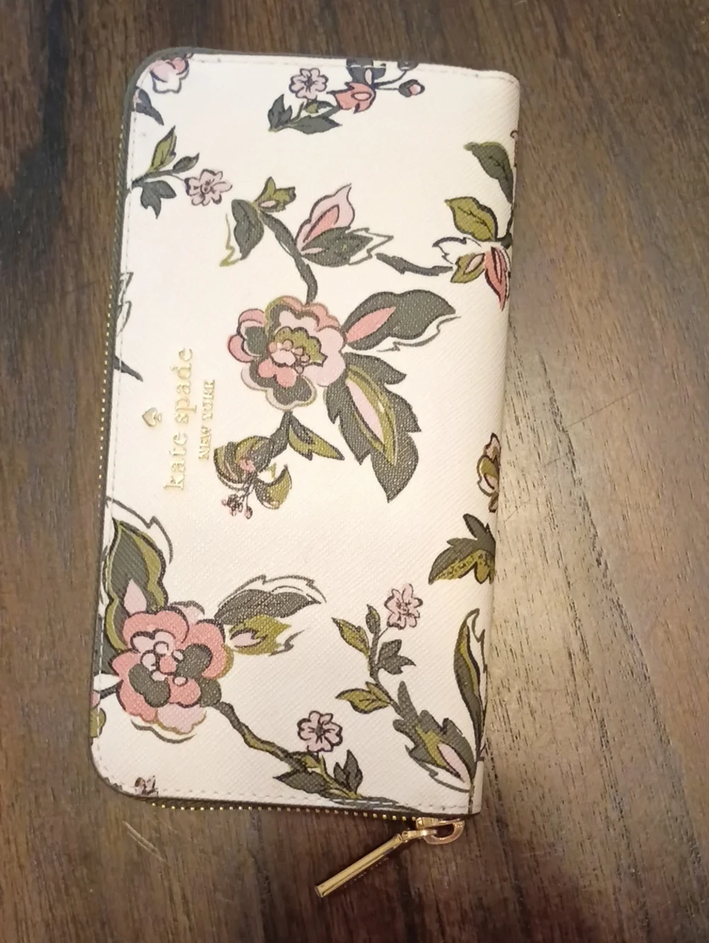 Kate spade floral zip around wallet